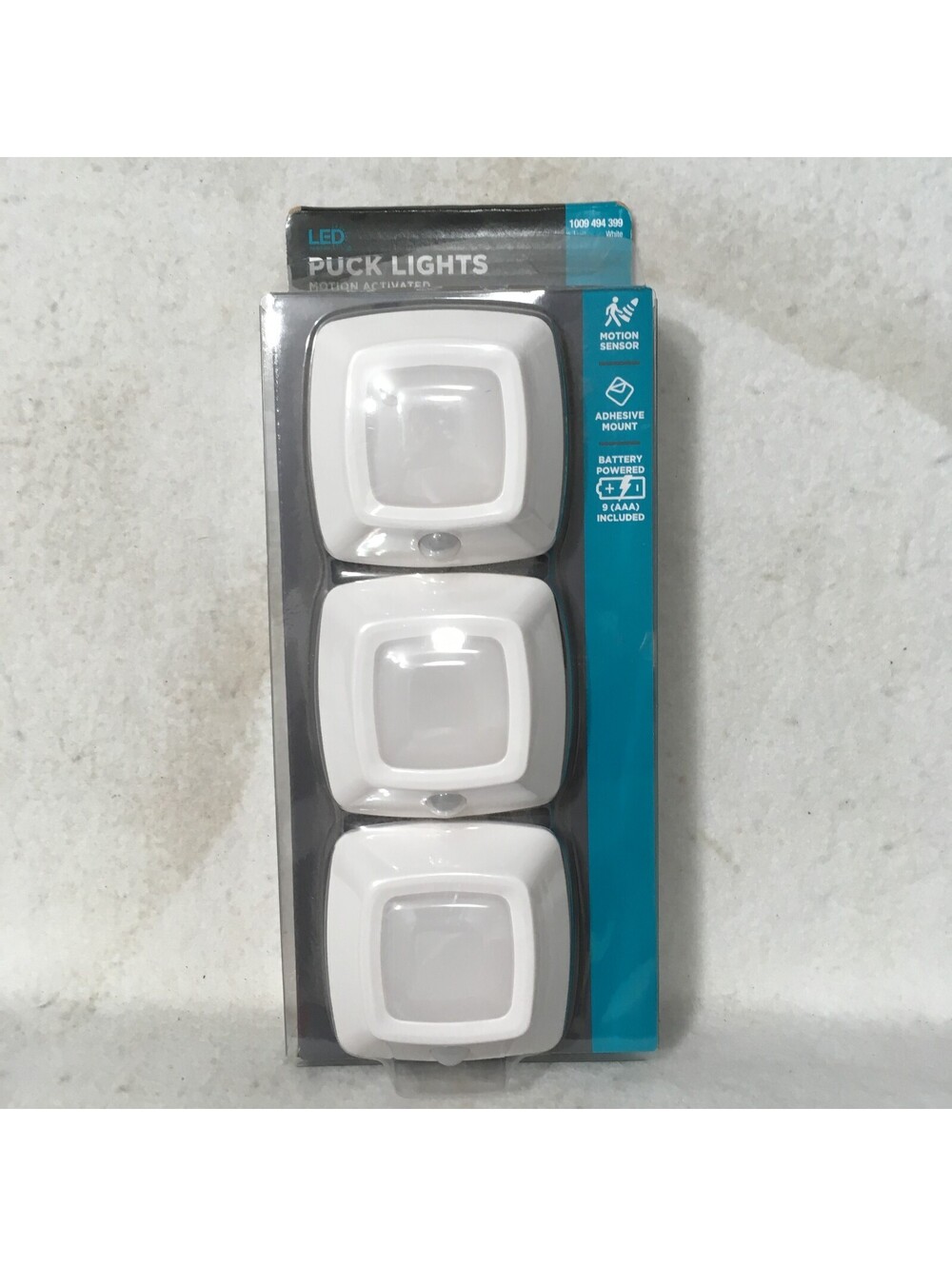 Home Depot 3" Square Motion-Activated LED Puck Lights (3-Pack